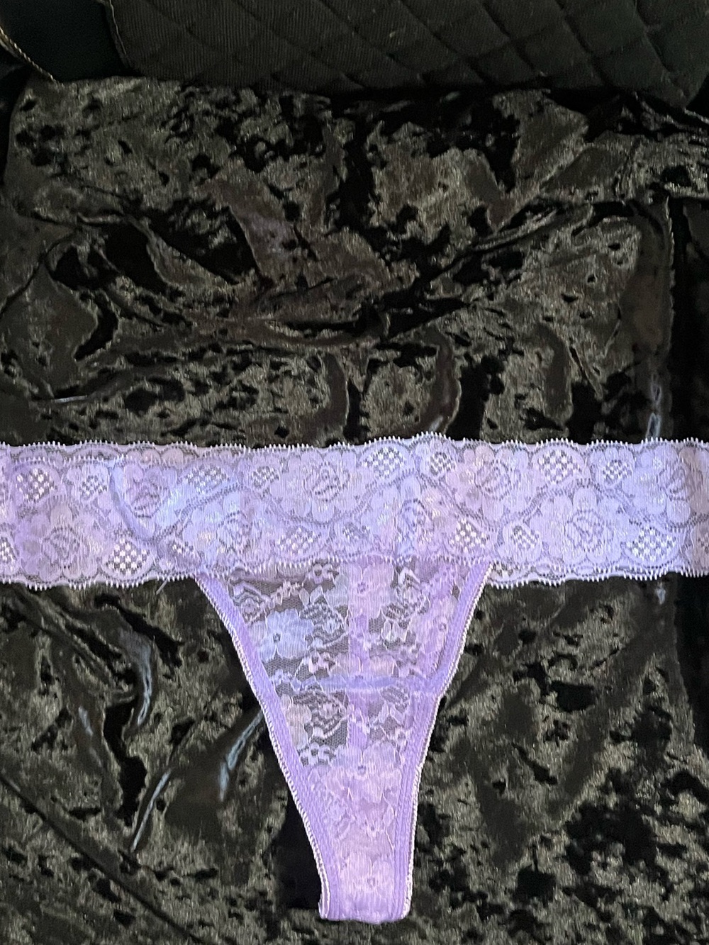 Beautiful Yandy Lavender Soft Lace Thong